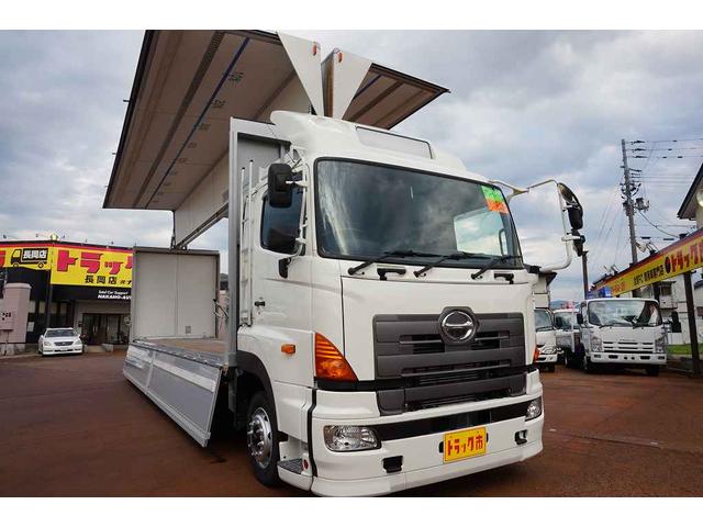 　１２．６ｔ　４軸　ウイング　Ｒエアサス　格納ゲート／１，０００ｋｇ付　Ｒ観音扉／９０度ストッパー付　タカラポストＢ付五方開　セイコーラック　床フック９対　床中央ローラー付（反転可）　ラッシング２段(27枚目)