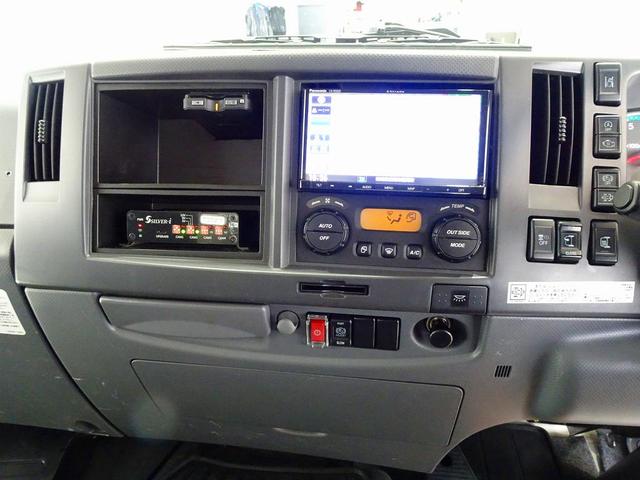 フォワード 　３．７５ｔ　標準ベッドレス　アルミアオリ　平ボデー　リアエアサス　三方開　左右セイコーラック　左右リア支柱脱着可　横ねた１５本　前立て鳥居鉄板張り／丸フック４個　左右床端ラッシングレールフック付（10枚目）