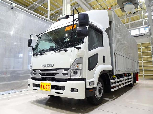 フォワード 7.3t 増トン ワイドベッド付 アルミウイング リアエアサス リア観音扉 セイコーラック 床フック5対 ラッシング2段 荷室LED灯 左電格ミラー/ヒーター エアサスシート/肘掛け(2枚目)