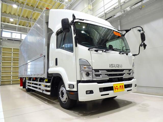 フォワード 7.3t 増トン ワイドベッド付 アルミウイング リアエアサス リア観音扉 セイコーラック 床フック5対 ラッシング2段 荷室LED灯 左電格ミラー/ヒーター エアサスシート/肘掛け(3枚目)