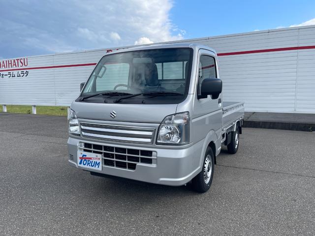 キャリイトラック KCエアコン・パワステ スズキセーフティサポート非装着車 3方開 4WD 5MT キーレス クリアランスソナー 横滑り防止 アイドリングストップ Wエアバッグ パワーウインドウ エアコン パワステ ABS ライトレベライザー(2枚目)