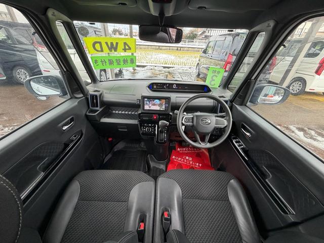 タント カスタムX 4WD 車検整備付き 両側パワスラ 運転席ロングスライドシート 純正AW 新品フロアマット ハ-フレ-ザ- シートヒーター スマアシ 純正ナビ フルセグ バックカメラ Bluetooth 純正ドラレコ(3枚目)
