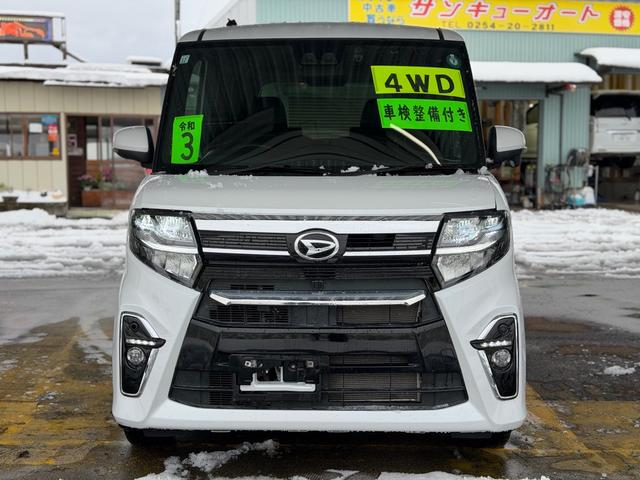タント カスタムX 4WD 車検整備付き 両側パワスラ 運転席ロングスライドシート 純正AW 新品フロアマット ハ-フレ-ザ- シートヒーター スマアシ 純正ナビ フルセグ バックカメラ Bluetooth 純正ドラレコ(4枚目)