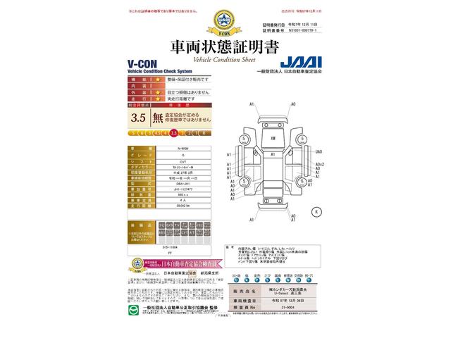 車両状態評価書