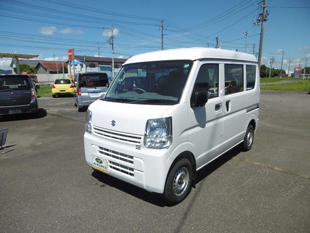 エブリイ ＰＡ　スズキセーフティーサポート装着車　デュアルカメラサポート　車線逸脱警報　ハイビームアシスト　プライバシーガラス　パーキングセンサー　誤発進抑制機能　後方誤発進抑制機能　ＡＢＳ　オートライト（3枚目）