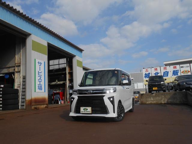 タント カスタムRS 4WD 両側パワースライド Bluetooth対応純正ナビ/TV Rカメラ ETC 中古スタッドレス付(2枚目)