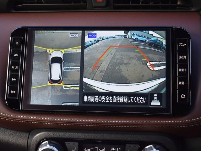 キックス Ｘ　ＦＯＵＲ　ツートーンインテリアエディション　ブラウン内装　４ＷＤ　純正９インチナビＴＶ　アラウンドビューＭ　ドラレコ　プロパイロット　ＥＴＣ　レザーシート　インテリジェントルームミラー　シートヒーター　純正アルミ　ステアリングヒーター　禁煙車（6枚目）