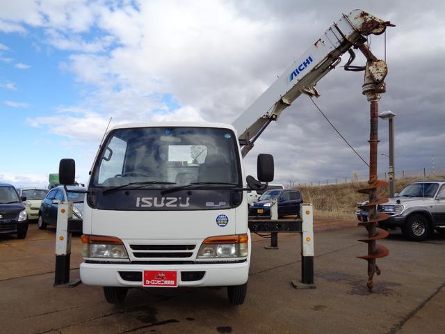 穴掘り建柱車 アイチ D502 ドリルオーガ付 エアコン(2枚目)