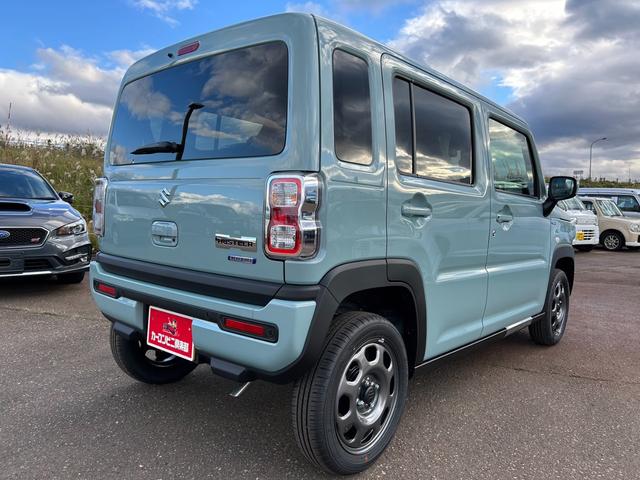 ハスラー ハイブリッドＧ　４ＷＤ　届出済未使用車　スマートキー　１５インチスチールホイール　フルオートエアコン　クルーズコントロール　レーンアシスト　クリアランスソナー　ＬＥＤヘッドライト　シートヒーター　記録簿（6枚目）