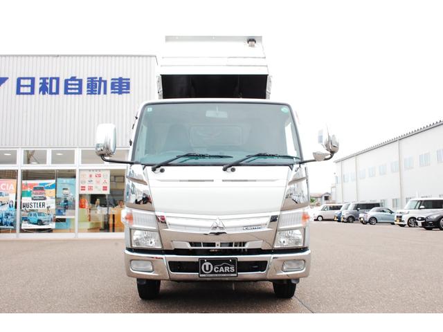 キャンター 全低床ダンプ 4WD  6AT 最大積載1.85t エアコン パワステ パワーウィンドウ キーレス ETC 3人 電動格納&調整ミラー ヒーターミラー コボレーン 歩み掛 荷台照明 総重量5t未満(5枚目)