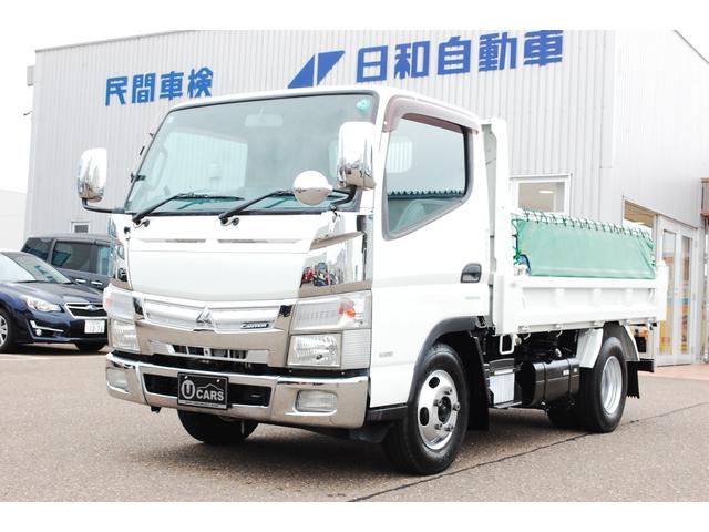 キャンター 全低床ダンプ 4WD  6AT 最大積載1.85t エアコン パワステ パワーウィンドウ キーレス ETC 3人 電動格納&調整ミラー ヒーターミラー コボレーン 歩み掛 荷台照明 総重量5t未満(12枚目)