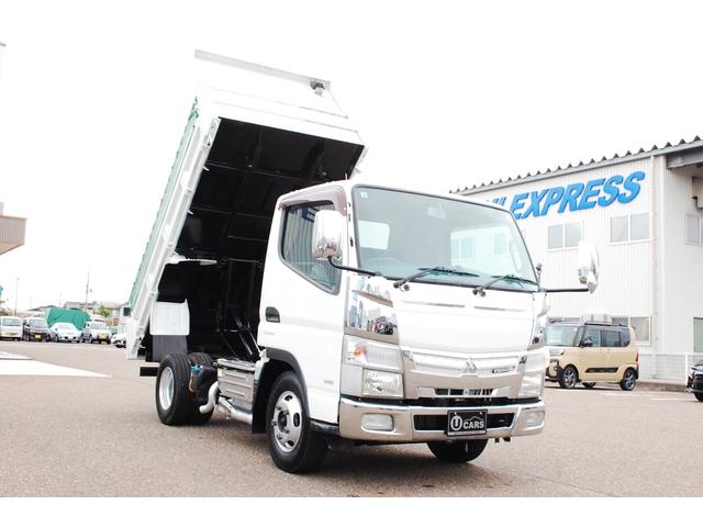 キャンター 全低床ダンプ 4WD  6AT 最大積載1.85t エアコン パワステ パワーウィンドウ キーレス ETC 3人 電動格納&調整ミラー ヒーターミラー コボレーン 歩み掛 荷台照明 総重量5t未満(15枚目)