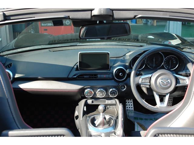 ロードスター ＲＳ　６ＭＴ　ナビＴＶフルセグ　ＥＴＣ　シートＨＴ　ＲＥＣＡＲＯアルカンターラコンビシート　ＢＯＳＥスピーカー　ＢＩＬＳＴＥＩＮ製ダンパー　社外マフラー　純正１６インチアルミ　ＬＥＤヘッド　プッシュスタート（22枚目）