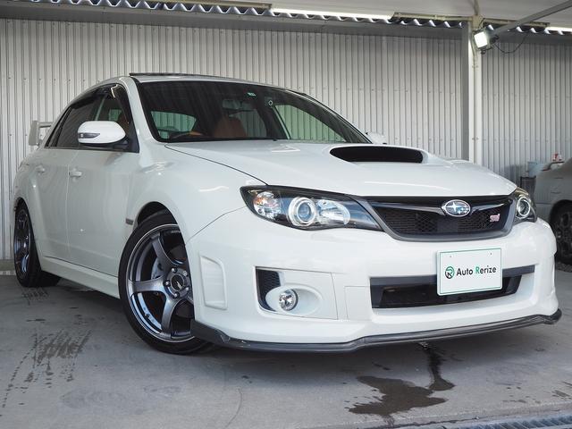 ＷＲＸ　ＳＴＩ　Ａライン　４ＷＤ　社外ＳＤナビ　タンレザー　サンルーフ　ＨＫＳマフラー　車高調　前席シートヒーター　地デジ　Ｂカメラ　クルコン　パドルシフト　社外１８ＡＷ　カーボンＦエアロ　ＳＩ－ＤＲＩＶＥ　スマートキー(3枚目)