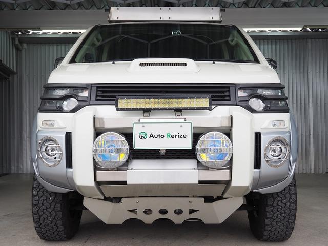 デリカD:5 D パワーパッケージ 4WD 9インチナビ 後席M ボディリフト 両側Pスラ MKW16AW 社外ボンネット サブバッテリー FFヒーター 社外マフラー ルーフラック JAOSリアラダー シートヒーター コーナーセンサー(2枚目)