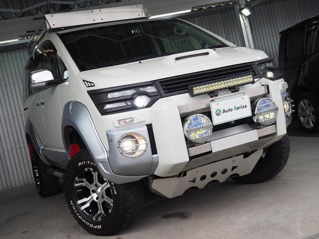 デリカD:5 D パワーパッケージ 4WD 9インチナビ 後席M ボディリフト 両側Pスラ MKW16AW 社外ボンネット サブバッテリー FFヒーター 社外マフラー ルーフラック JAOSリアラダー シートヒーター コーナーセンサー(43枚目)