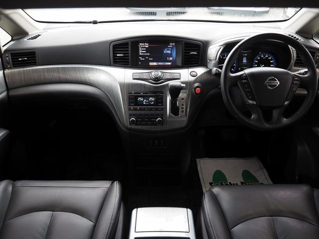 エルグランド ライダー ブラックライン 黒本革シート メーカーHDDナビ 後席モニター BOSE サンルーフ 黒革 両側パワスラ Pバックドア シートヒーター Fエアロ クルコン 地デジ 全周囲M オットマン LEDヘッドL ETC コーナーセンサー(7枚目)