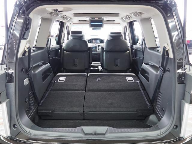 エルグランド ライダー ブラックライン 黒本革シート メーカーHDDナビ 後席モニター BOSE サンルーフ 黒革 両側パワスラ Pバックドア シートヒーター Fエアロ クルコン 地デジ 全周囲M オットマン LEDヘッドL ETC コーナーセンサー(12枚目)