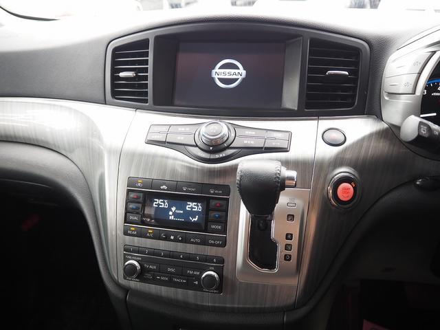 エルグランド ライダー ブラックライン 黒本革シート メーカーHDDナビ 後席モニター BOSE サンルーフ 黒革 両側パワスラ Pバックドア シートヒーター Fエアロ クルコン 地デジ 全周囲M オットマン LEDヘッドL ETC コーナーセンサー(13枚目)