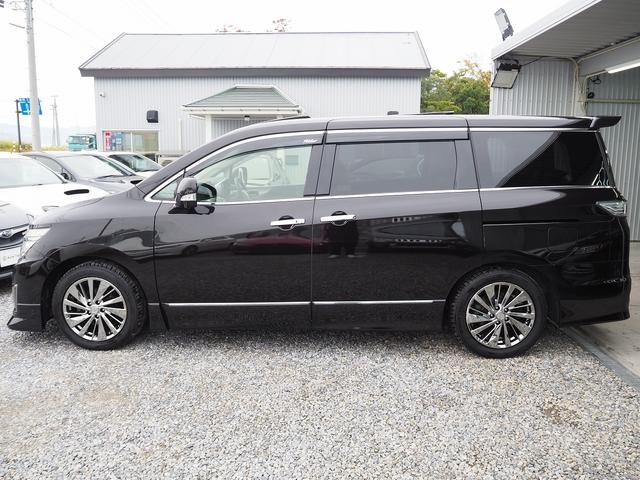 エルグランド ライダー ブラックライン 黒本革シート メーカーHDDナビ 後席モニター BOSE サンルーフ 黒革 両側パワスラ Pバックドア シートヒーター Fエアロ クルコン 地デジ 全周囲M オットマン LEDヘッドL ETC コーナーセンサー(33枚目)