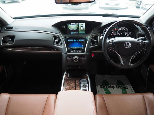 レジェンド ベースグレード　４ＷＤ　メーカーＨＤＤナビ　茶革　サンルーフ　ＫＲＥＬＬ　タイベル交換済　エアシート　シートヒーター　ステアヒーター　Ｆエアロ　外１９ＡＷ　ウッドコンビＨ　ＥＴＣ　コーナーセンサー　ＢＳＭ　ＣＭＢＳ（8枚目）