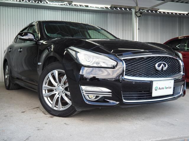 フーガハイブリッド ＶＩＰ　メーカーＨＤＤナビ　茶革　ＢＯＳＥサウンド　エアシート　シートヒーター　オットマン　地デジ　全周囲Ｍ　銀粉本木製インパネ　スエード調ルーフ　１８ＡＷ　エマブレ　ＰＦＣＷ　ＢＳＷ　ＬＤＷ　電動シェード（3枚目）