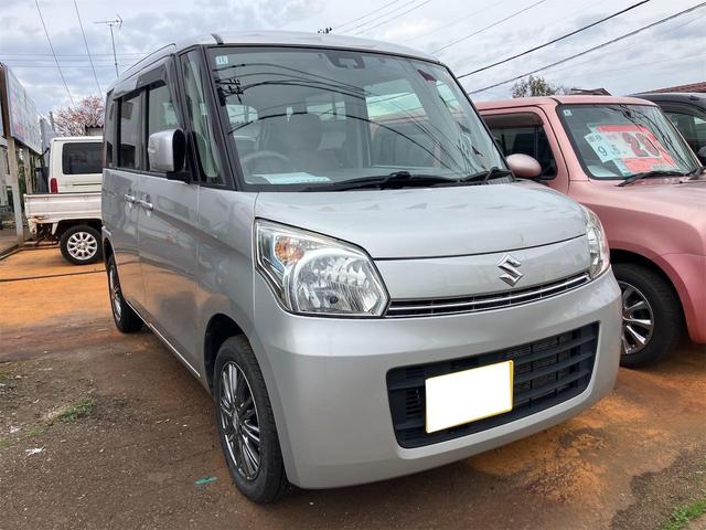 スペーシア T 4WD ETC バックカメラ 両側スライド・片側電動 ナビ TV 衝突被害軽減システム スマートキー アイドリングストップ 電動格納ミラー シートヒーター ベンチシート CVT 盗難防止システム(13枚目)