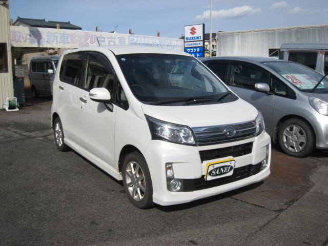 ムーヴ カスタム X SA フルタイム4WD 走行53,000KM キーフリープシュスタート 純正ナビ フルセグテレビ BT スマアシ衝突軽減ブレーキ LEDヘッドライト フォグランプ 純正アルミ 車検令和8年9月まで(3枚目)