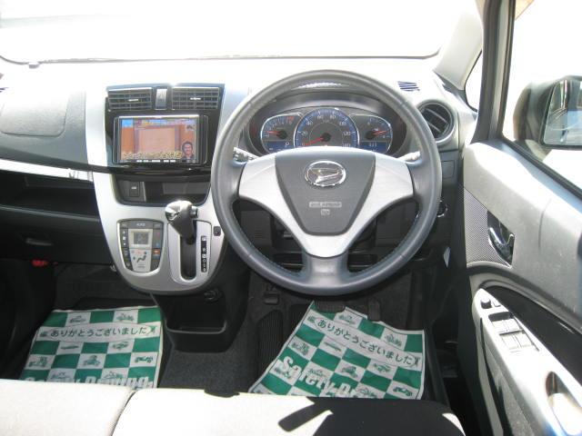 ムーヴ カスタム X SA フルタイム4WD 走行53,000KM キーフリープシュスタート 純正ナビ フルセグテレビ BT スマアシ衝突軽減ブレーキ LEDヘッドライト フォグランプ 純正アルミ 車検令和8年9月まで(11枚目)