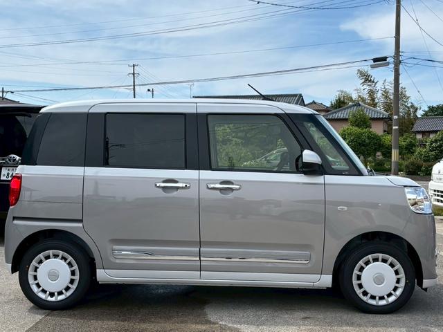 ムーヴキャンバス ストライプスＧ　届出済未使用車　両側電動スライドドア　スマートアシスト　前席シートヒーター　オートエアコン　ＬＥＤヘッド／フォグ　オートライト　電動格納ドアミラー　アイドリングストップ　スマートキー（13枚目）
