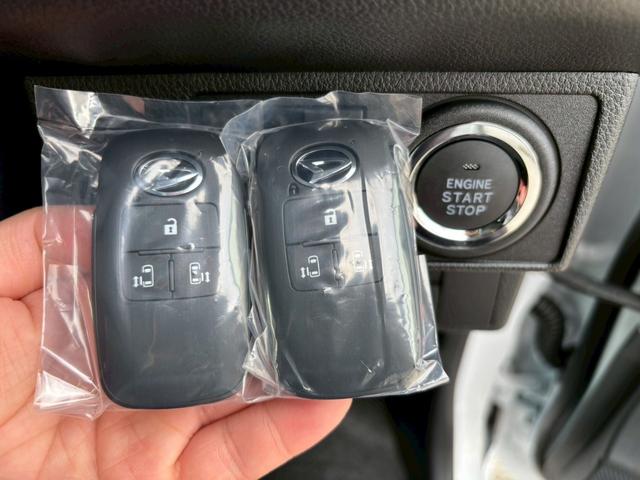 ムーヴキャンバス ストライプスＧ　届出済未使用車　両側電動スライドドア　スマートアシスト　前席シートヒーター　オートエアコン　ＬＥＤヘッド／フォグ　オートライト　電動格納ドアミラー　アイドリングストップ　スマートキー（48枚目）