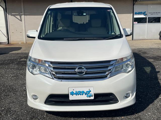 セレナ 20G S-ハイブリッド 禁煙車 後期 新品タイヤ 両側パワスラ エマージェンシーブレーキ 純正デカナビ フルセグTV BT接続 ハーフレザーシート クルーズコントロール ETC 検2年付き 保証付き(5枚目)