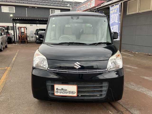 スペーシア X 検2年 スマートキー プッシュスタート ベンチシート アイドリングストップ 片側電動スライドドア オートエアコン ナビ フルフラットシート(8枚目)