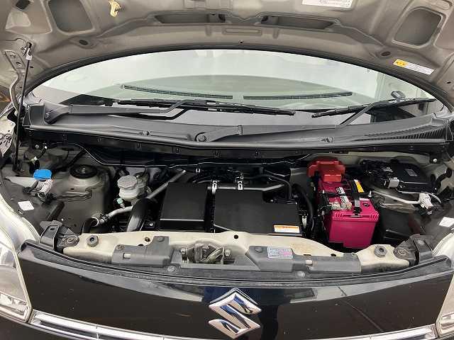 スペーシア X 検2年 スマートキー プッシュスタート ベンチシート アイドリングストップ 片側電動スライドドア オートエアコン ナビ フルフラットシート(27枚目)