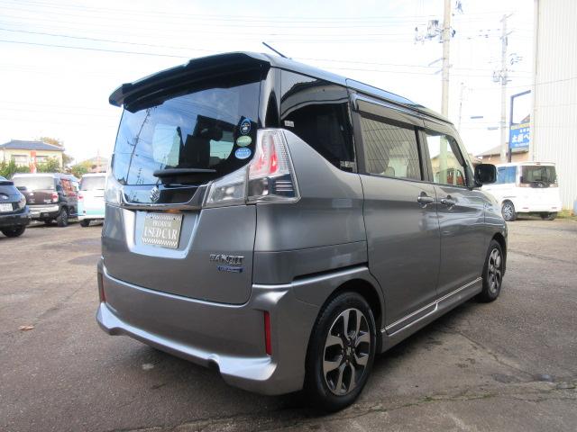 ソリオバンディット ハイブリッドＭＶ　パワースライド　フリップダウン　ＳＤナビ　フルセグＴＶ　Ｂｌｕｅｔｏｏｔｈ　Ｂカメラ　ＥＴＣ　前後ドラレコ　禁煙車　シートカバー　シートヒーター　ＨＩＤライト　ＦＯＧランプ　車線逸脱警報　横滑り防止（5枚目）