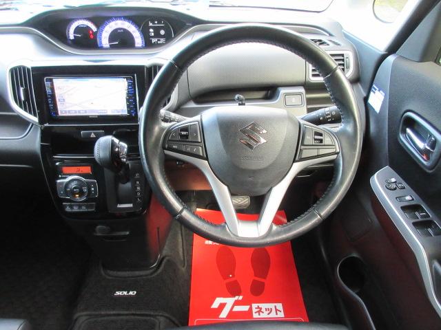 ソリオバンディット ハイブリッドＭＶ　パワースライド　フリップダウン　ＳＤナビ　フルセグＴＶ　Ｂｌｕｅｔｏｏｔｈ　Ｂカメラ　ＥＴＣ　前後ドラレコ　禁煙車　シートカバー　シートヒーター　ＨＩＤライト　ＦＯＧランプ　車線逸脱警報　横滑り防止（18枚目）