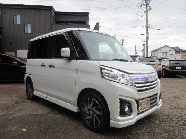 フレアワゴンカスタムスタイル ＸＳ　ターボ　関東仕入　禁煙車　両側パワースライド　アルパインＳＤナビ　フルセグＴＶ　Ｂｌｕｅｔｏｏｔｈ　Ｂカメラ　前後ドラレコ　衝突被害軽減　車線逸脱警報　ＨＩＤライト　ＦＯＧランプ　シートヒーター　スマートキー（3枚目）