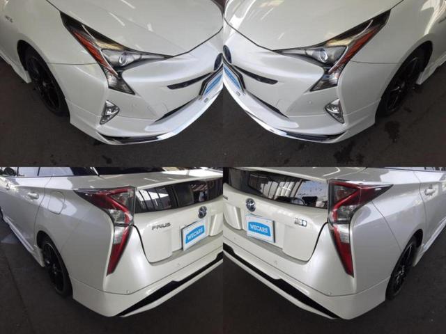 プリウス Sセーフティプラス 新品タイヤ/サンルーフ/純正エアロ/保証書/社外 SDナビ/衝突安全装置/車線逸脱防止支援システム/ヘッドランプ LED/Bluetooth接続/ETC/EBD付ABS/横滑り防止装置 フルエアロ(40枚目)