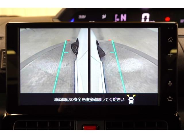 サイドビューで右左折時に運転席からは見えないところも映し出してくれるので安心♪　※あくまでも補助的な装置なので目視確認もお忘れなく！
