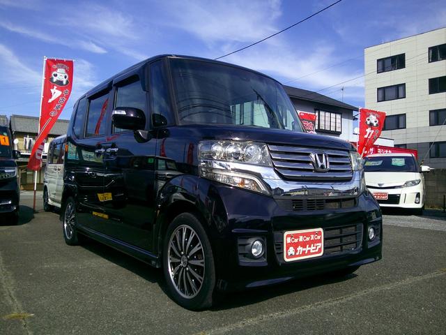 Ｎ－ＢＯＸカスタム Ｇ・ターボＡパッケージ　あんしんパッケージ　両側パワースライド　スマートキー　ＥＴＣ　社外ＳＤナビ　フルセグ　ブルートゥース　バックカメラ　サイドカーテンエアバック　純正アルミ　パドルシフト　オートクルーズ　１年保証（2枚目）