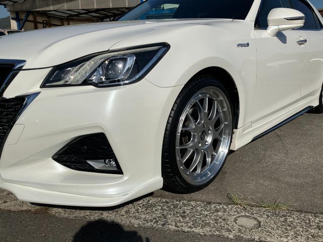 クラウンハイブリッド アスリートS 新品20インチ・新品ハーフエアロ・クリアランスソナー・前後ドライブレコーダー・シートヒーター・エアーシート・ステアリングヒーター・マフラー(6枚目)