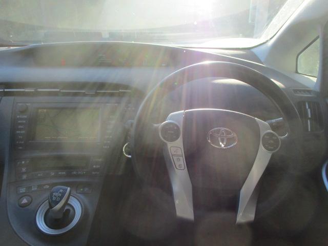 プリウス S 純正HDDナビ CD/DVD再生 Bluetooth バックカメラ プッシュスタート スマートキー ETC ステアリングスイッチ チルトステアリング シートアジャスター ウィンカー付き電動格納ミラー(9枚目)