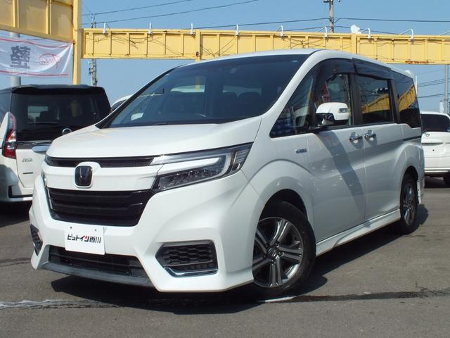 ステップワゴンスパーダ スパーダハイブリッド　Ｇ・ＥＸ　ホンダセンシング　ハイブリッド車　７人乗り　ホンダセンシング　両側自動スライドドアー　純正ワイドナビ　フルセグＴＶ　ブルートゥース　バックカメラ　クルーズコントロール　純正１６インチアルミ　ＥＴＣ　ＬＥＤヘッドライト（2枚目）