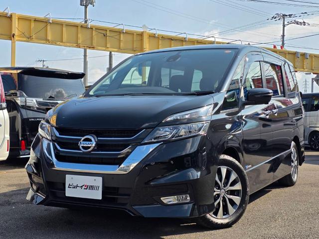 セレナ ハイウェイスター デジタルインナーミラー 純正9インチナビ 両側自動ドア フルセグTV アラウンドビューモニター ブルートゥース  10インチ後席用モニター 電動サイドブレーキ 純正16インチアルミ スマートキー2個(2枚目)