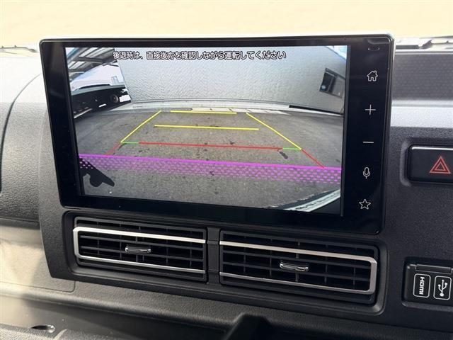 ハイゼットトラック ジャンボエクストラ 4WD AT 純正9インチディスプレイオーディオ Bluetooth バックカメラ ETC LEDヘッドライト/フォグ スモーク3面 レザー調シートカバー ブラックホイールキャップ クリアランスソナー(22枚目)