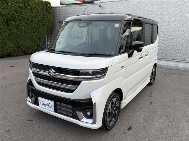 スペーシアカスタム ハイブリッドGS 社外7インチナビ Bluetooth バックカメラ LEDヘッドライト LEDフォグ ETC 両側パワースライドドア シートヒーター クリアランスソナー ステアリングスイッチ フロアマット(4枚目)