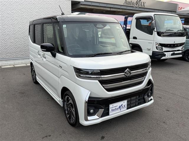 スペーシアカスタム ハイブリッドGS 社外7インチナビ Bluetooth バックカメラ LEDヘッドライト LEDフォグ ETC 両側パワースライドドア シートヒーター クリアランスソナー ステアリングスイッチ フロアマット(6枚目)