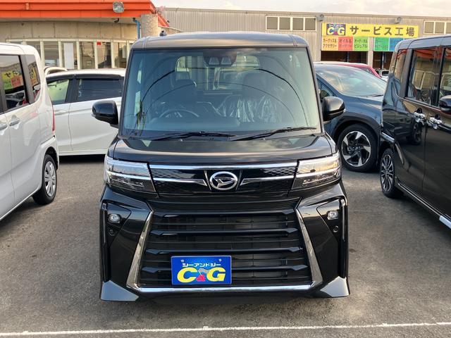 タント カスタムＸ　届出済未使用車　アダプティブクルーズコントロール　両側パワースライドドア　シートヒーター　ＬＥＤヘッドライト　シートバックテーブル　衝突被害軽減システム　アイドリングストップ　後席サンシェード　ＥＴＣ（3枚目）