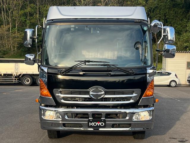 ヒノレンジャー 平ボディ/アルミハイブロック/ワイド/6200/エアサス/最大2950kg積載/6MT/床鉄板/内カン/メッキ架装/200L+100L燃料タンク/ステン道具箱/ETC/トランテックス/240PS(8枚目)