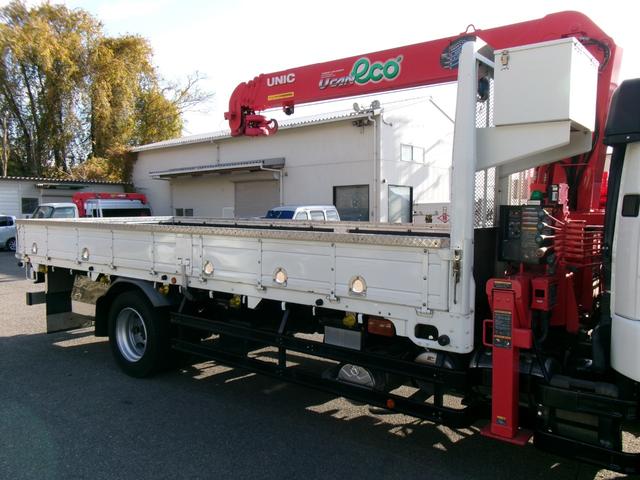 ファイター クレーン付き平ボディ 増トン/クレーン付平ボディ/4段/ラジコン/フックイン/角足/挿違/ユニック/総重量11t未満/中型免許/4.7t積載/ベット付/内寸:L560cm/メッキ架装/6MT/床鉄/スタンション穴/ETC(29枚目)